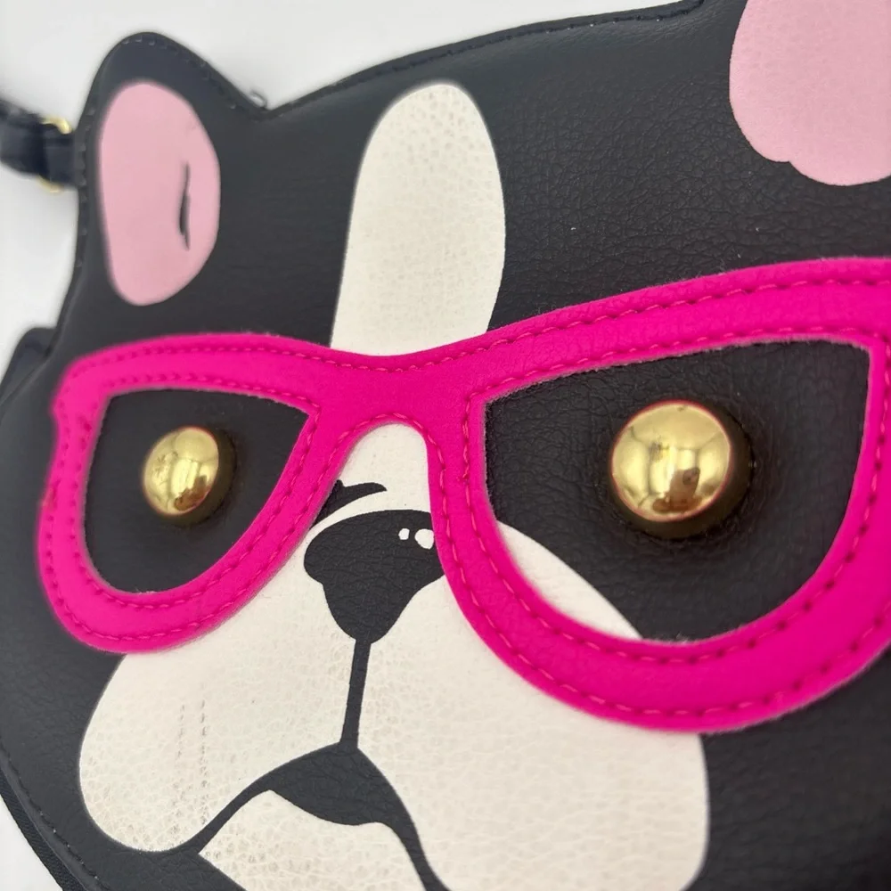 Betsey‎ Johnson Black and Pink Dog Baby Bag